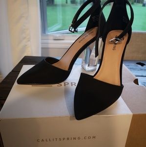 ⭐ 2 for $40 |Black pumps with acrylic heel